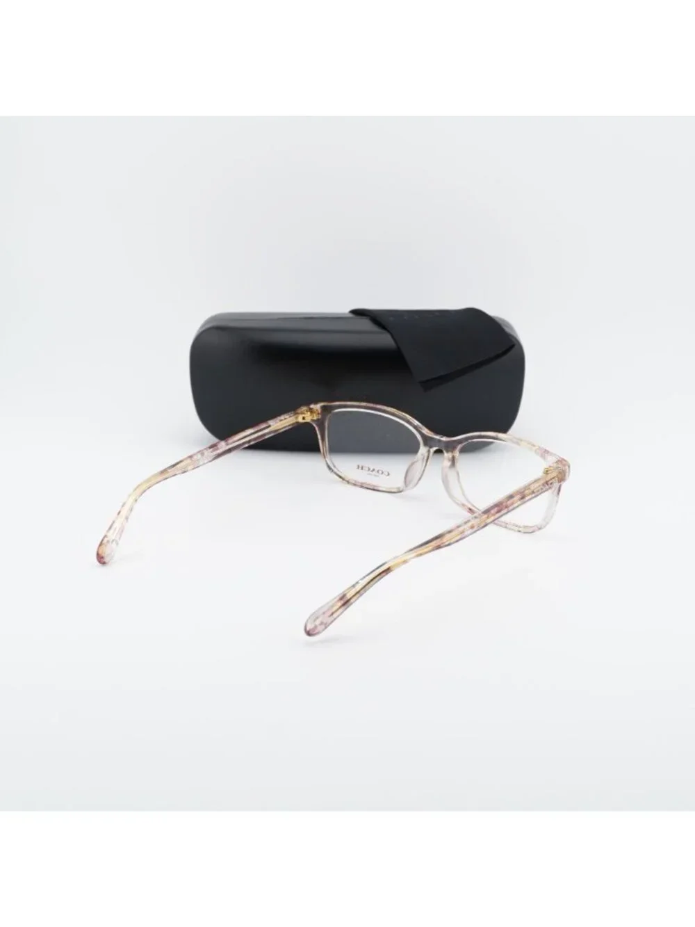 Coach HC6174F 5695 Rectangle Eyeglasses 54mm - Transparent Pink Floral Print